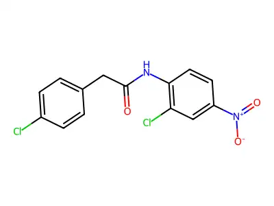 N-(2-chloro-4-nitrophenyl)-2-(4-chlorophenyl)acetamide structure