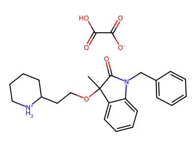 2-Indolinone, 1-benzyl-3-methyl-3-(2-(piperidino)ethoxy)-, oxalate structure