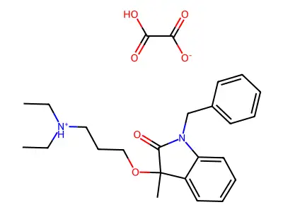 2-Indolinone, 1-benzyl-3-(3-(diethylamino)propoxy)-3-methyl-, oxalate structure