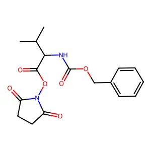 2,5-Dioxopyrrolidin-1-yl 2-{[(benzyloxy)carbonyl]amino}-3-methylbutanoate structure
