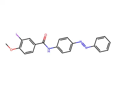 Benzamide, 3-iodo-4-methoxy-N-[4-(2-phenyldiazenyl)phenyl]- structure