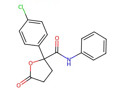 2-Furanilide, tetrahydro-2-(p-chlorophenyl)-5-oxo- structure