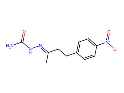 [4-(4-Nitrophenyl)butan-2-ylideneamino]urea structure