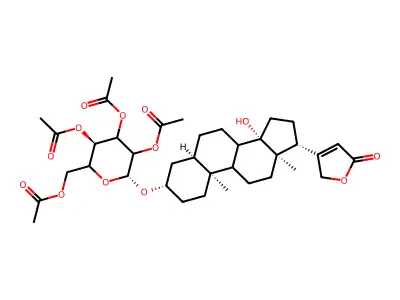 Digitoxigenin-beta-tetraacetyl-d-glucoside structure