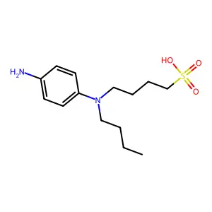 1-Butanesulfonic acid, 4-[(4-aminophenyl)butylamino]- structure