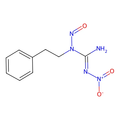 2-Nitro-1-nitroso-1-(2-phenylethyl)guanidine structure