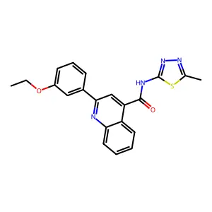 2-(3-ethoxyphenyl)-N-(5-methyl-1,3,4-thiadiazol-2-yl)quinoline-4-carboxamide structure