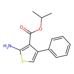 Isopropyl 2-amino-4-phenylthiophene-3-carboxylate structure
