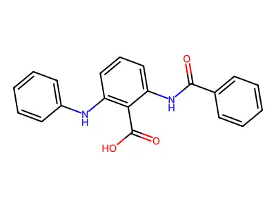 N-Benzoyl-N'-phenyl-2,6-diaminobenzoic acid structure