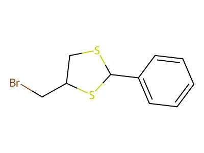 1,3-Dithiolane, 4-bromomethyl-2-phenyl- structure