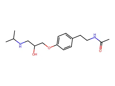 Acetamide, N-(2-(4-(2-hydroxy-3-((1-methylethyl)amino)propoxy)phenyl)ethyl)- structure