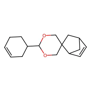 2'-(3-Cyclohexen-1-yl)spiro[bicyclo[2.2.1]hept-5-ene-2,5'-[1,3]dioxane] structure