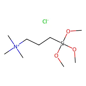 Trimethoxysilylpropyl-N,N,N-trimethylammonium chloride structure
