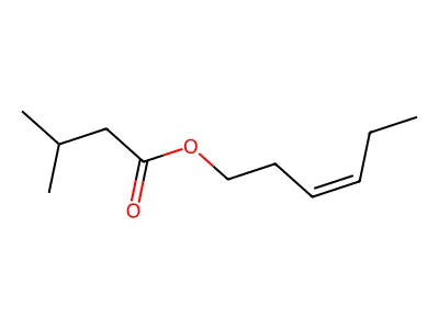 Butanoic acid, 3-methyl-, 3-hexenyl ester structure