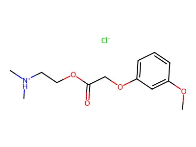 2-(Dimethylamino)ethyl (3-methoxyphenoxy)acetate--hydrogen chloride (1/1) structure