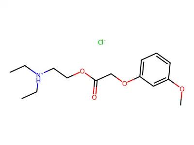 2-(Diethylamino)ethyl (3-methoxyphenoxy)acetate--hydrogen chloride (1/1) structure