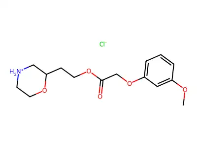 Acetic acid, (m-methoxyphenoxy)-, 2-morpholinoethyl ester, hydrochloride structure