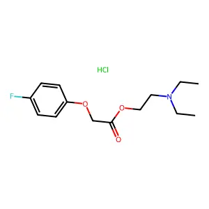 2-(Diethylamino)ethyl (4-fluorophenoxy)acetate--hydrogen chloride (1/1) structure