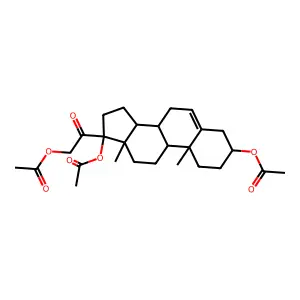 3beta,17,21-Trihydroxypregn-5-en-20-one 3,17,21-tri(acetate) structure