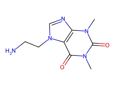 7-(2-Aminoethyl)-3,7-dihydro-1,3-dimethyl-1H-purine-2,6-dione structure