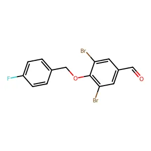 3,5-Dibromo-4-[(4-fluorobenzyl)oxy]benzaldehyde structure