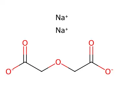 Acetic acid, 2,2'-oxybis-, sodium salt (1:2) structure