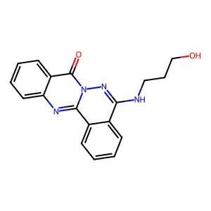 5-(3-Hydroxypropylamino)quinazolino[2,3-a]phthalazin-8-one structure