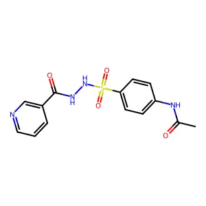 Nicotinic acid, 2-(((p-acetamido)phenyl)sulfonyl)hydrazide structure