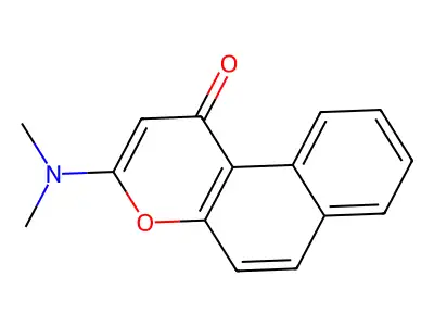 1H-Naphtho(2,1-b)pyran-1-one, 3-(dimethylamino)- structure