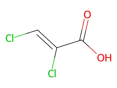 alpha,beta-Dichloroacrylic acid structure