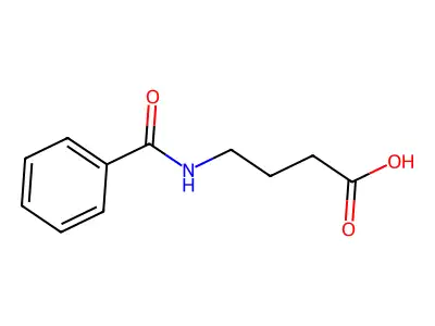 Butanoic acid, 4-(benzoylamino)- structure