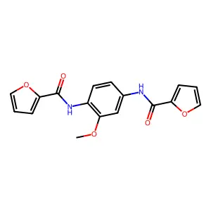 N-[4-(2-furoylamino)-2-methoxyphenyl]-2-furamide structure