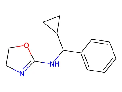 Benzylamine, alpha-cyclopropyl-N-(2-oxazolinyl)- structure