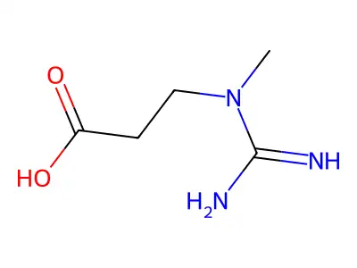 N-(Aminoiminomethyl)-N-methyl-beta-alanine structure