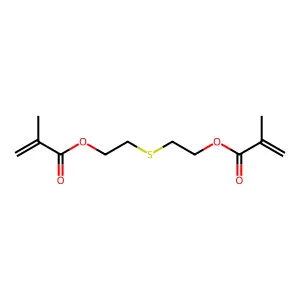 2-Propenoic acid, 2-methyl-, 1,1'-(thiodi-2,1-ethanediyl) ester structure