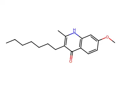 3-Heptyl-4-hydroxy-7-methoxy-2-methylquinoline structure