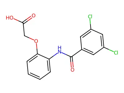Acetic acid, (o-((3,5-dichlorophenyl)carbamoyl)phenoxy)- structure