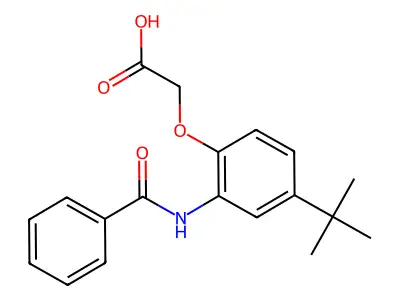Acetic acid, (4-tert-butyl-2-(phenylcarbamoyl)phenoxy)- structure