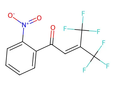Crotonophenone, 2'-nitro-4,4,4-trifluoro-3-(trifluoromethyl)- structure