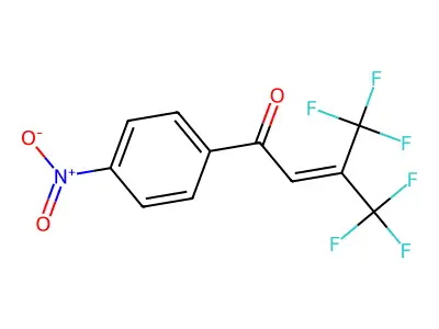 Crotonophenone, 4'-nitro-4,4,4-trifluoro-3-(trifluoromethyl)- structure