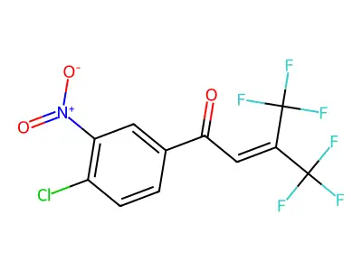 Crotonophenone, 4'-chloro-3'-nitro-4,4,4-trifluoro-3-(trifluoromethyl)- structure