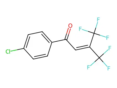 Crotonophenone, 4'-chloro-4,4,4-trifluoro-3-(trifluoromethyl)- structure