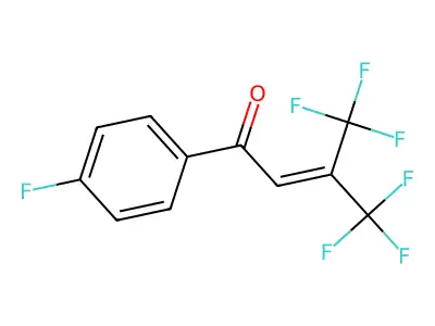 Crotonophenone, 4'-fluoro-4,4,4-trifluoro-3-(trifluoromethyl)- structure