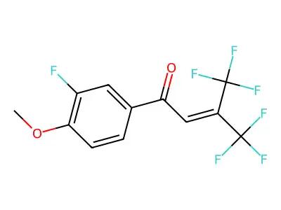 Crotonophenone, 3'-fluoro-4'-methoxy-4,4,4-trifluoro-3-trifluoromethyl- structure