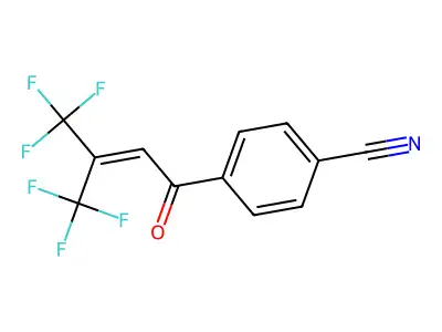 Benzonitrile, p-(4,4,4-trifluoro-3-trifluoromethylcrotonoyl)- structure
