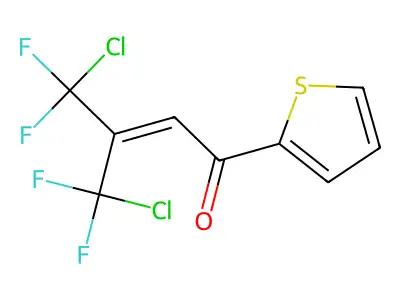 2-Buten-1-one, 4-chloro-3-chlorodifluoromethyl-4,4-difluoro-1-(2-thienyl)- structure