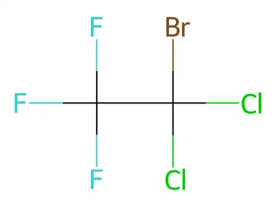 1-Bromo-1,1-dichloro-2,2,2-trifluoroethane structure