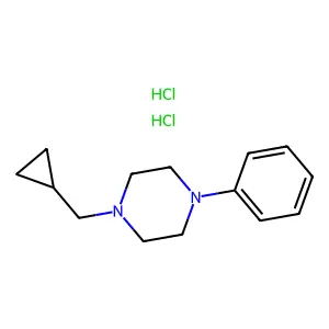 Piperazine, 1-cyclopropylmethyl-4-phenyl-, dihydrochloride structure