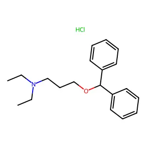 3-(Diphenylmethoxy)-N,N-diethylpropan-1-amine--hydrogen chloride (1/1) structure