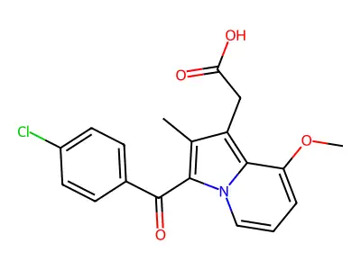 1-Indolizineacetic acid, 3-(p-chlorobenzoyl)-7-methoxy-2-methyl- structure